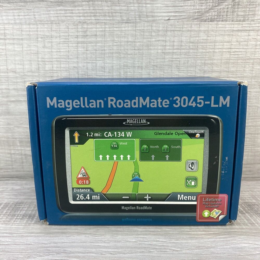 Magellan Roadmate 3045-LM Black 4.7 inch Touchscreen LCD Display GPS Navigator